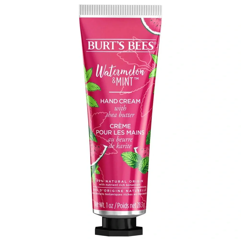 Burt's Bees Watermelon & Mint Travel Size Portable Hand Cream 1.0 OZ